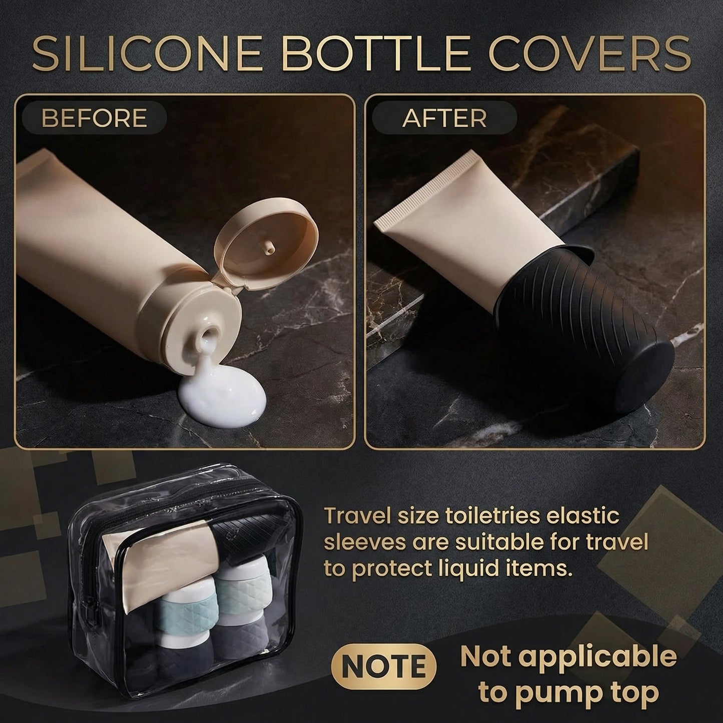 Premium Silicone Travel Bottle Set