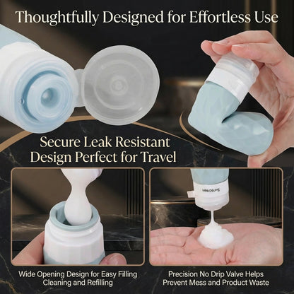 Premium Silicone Travel Bottle Set